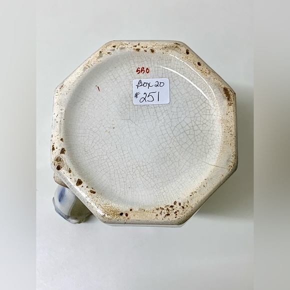 19th Century Antique Gaudy Welsh PAGODA Octagonal Lustreware Pitcher Jug 550 - Picture 13 of 16